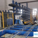 Latticegirder CUT-System, Lattice girder processing for storage, measuring, cutting, welding, distribution